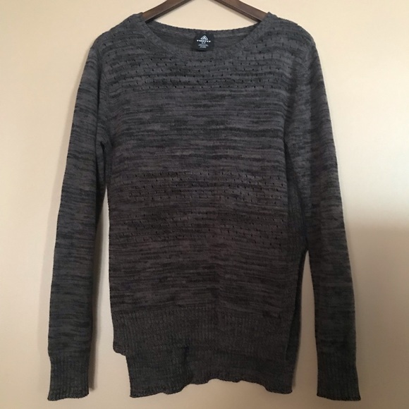 FIREFLY High Low Sweater Black/Grey Side Slits - Picture 2 of 9